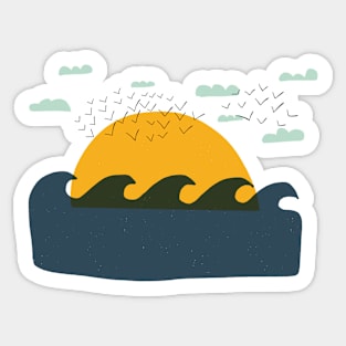 A day at the Sea Sticker